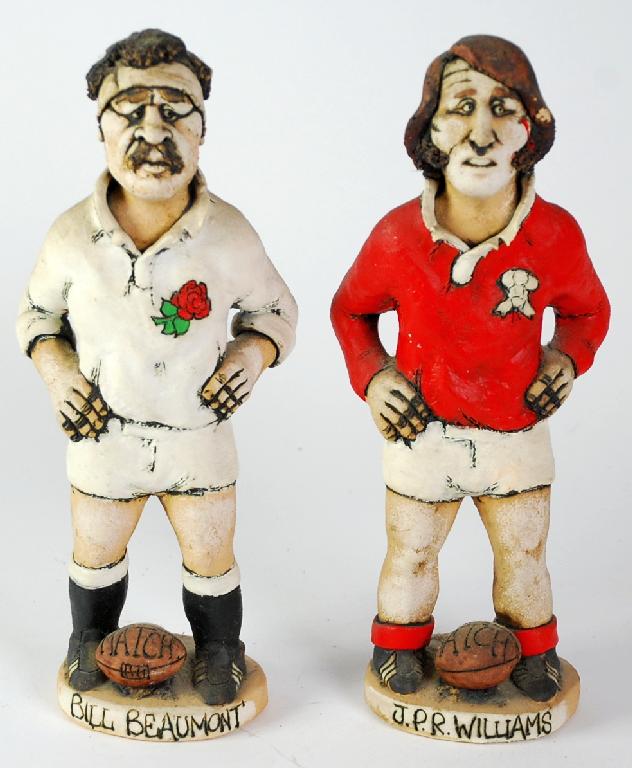 Appraisal: JOHN HUGHES - TWO 'Grogg' POTTERY FIGURES JPR WILLIAMS Bill