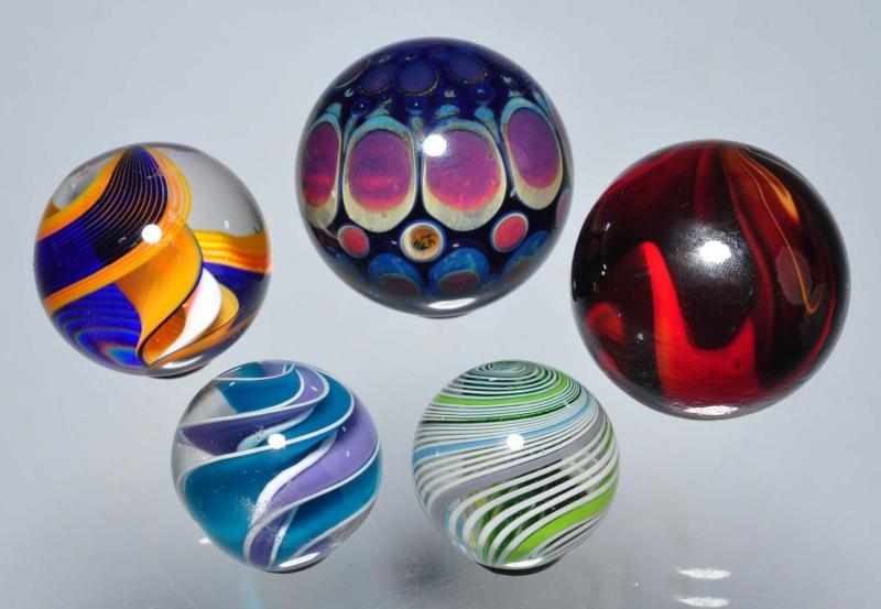 Appraisal: Lot of Contemporary Marbles Description Includes three Steven Maslach marbles