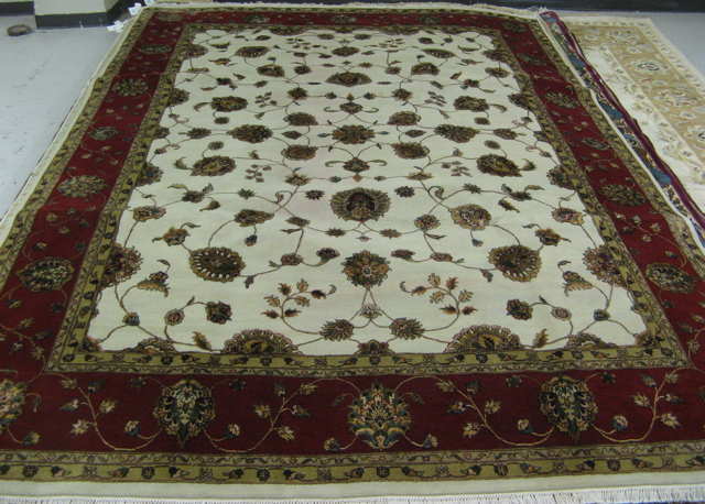 Appraisal: FINE ORIENTAL SILK AND WOOL CARPET Indo-Persian ' x '