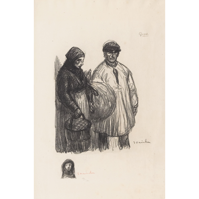 Appraisal: Theophile Alexandre Steinlen French Swiss - ''Gares '' c lithograph