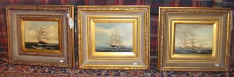 Appraisal: GROUP OF THREE SAIL BOATS Giclee x in Framed Provenance