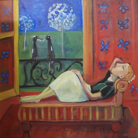 Appraisal: Willy Sheather born Spring Dreams oil on canvas x cm