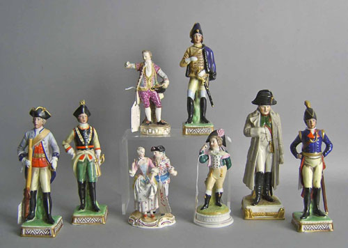 Appraisal: Eight German porcelain figures tallest - h