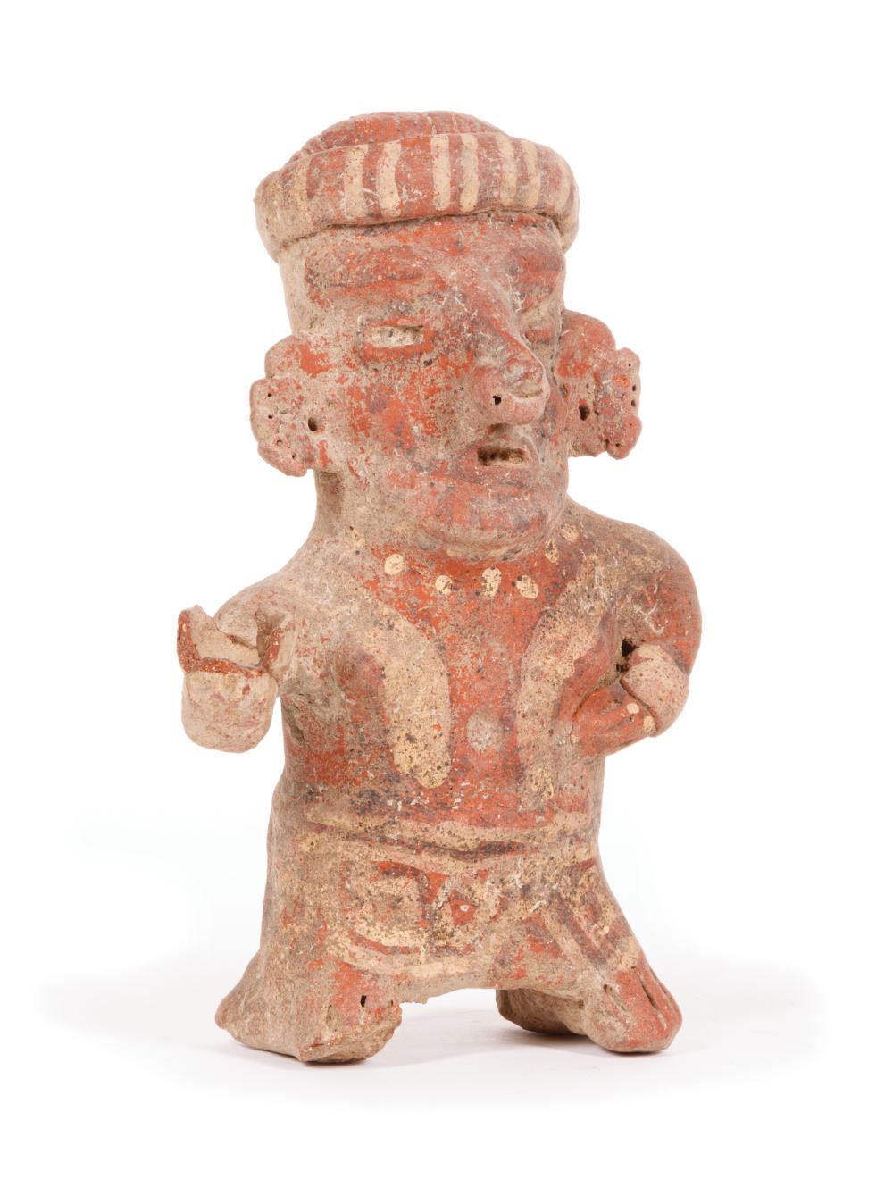 Appraisal: Pre-Columbian Pottery Warrior Figure h in