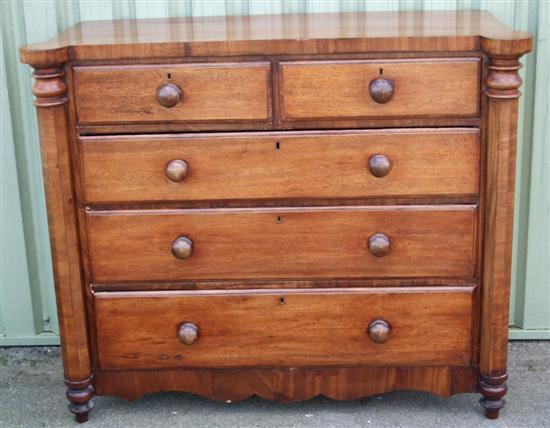 Appraisal: th Century mahogany chest two short and three long drawers