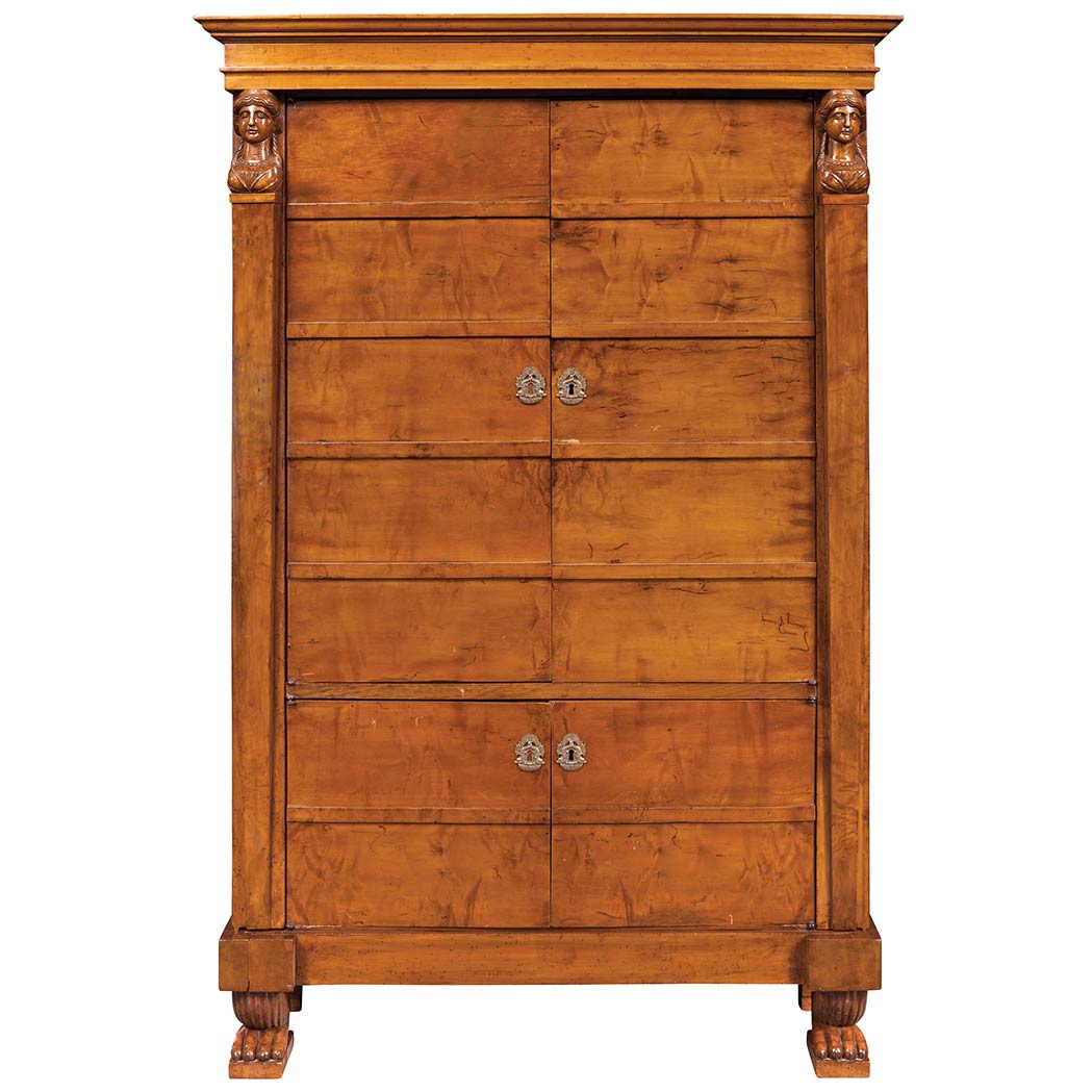 Appraisal: Biedermeier Neoclassical Maple Armoire First quarter of the th century