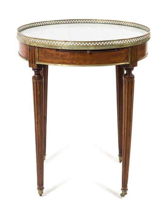 Appraisal: Sale Lot A Louis XVI Mahogany Bouillotte Table early th