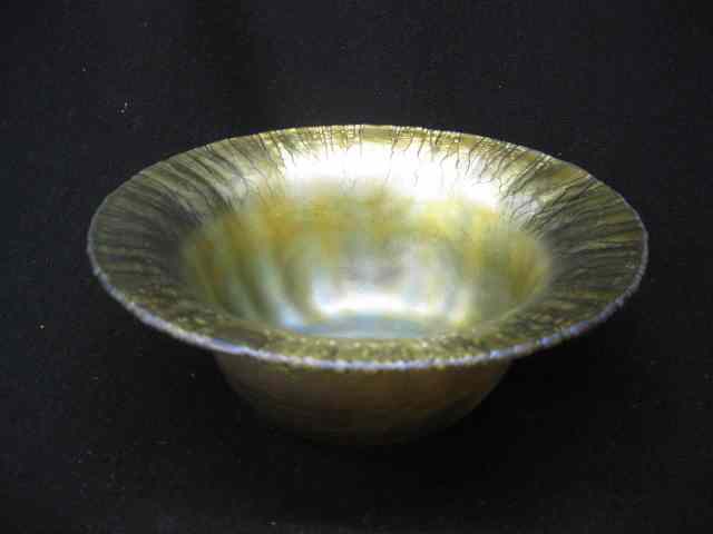 Appraisal: Tiffany Favrile Art Glass Bowl rich golden iridescent '' diameter