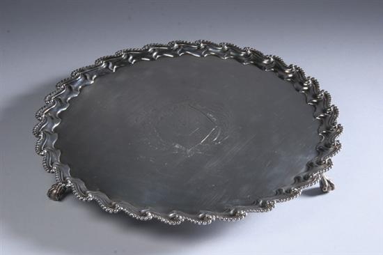 Appraisal: GEORGE III SILVER FOOTED SALVER probably Thomas Hannam and John