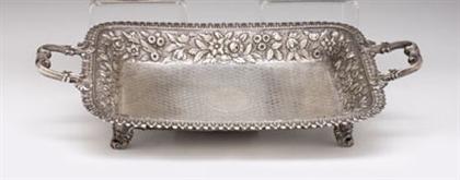 Appraisal: American sterling silver twin-handled roll dish bailey and co philadelphia