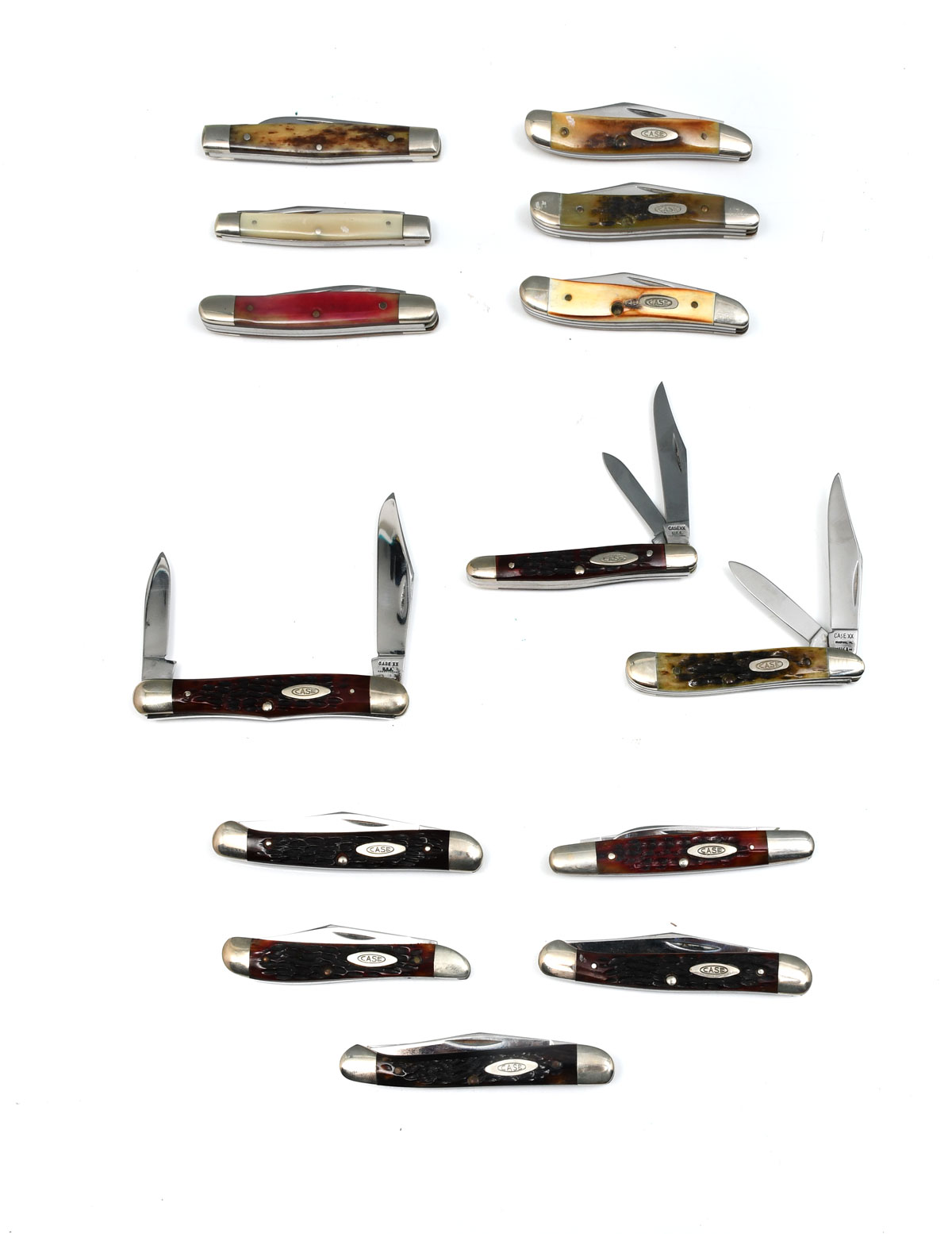 Appraisal: PIECE CASE FOLDING POCKETKNIFE COLLECTOR LOT Case XX model number