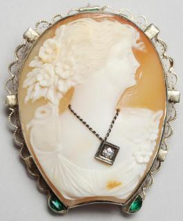 Appraisal: Diamond Antique possibly depicting the goddess Flora the figure with