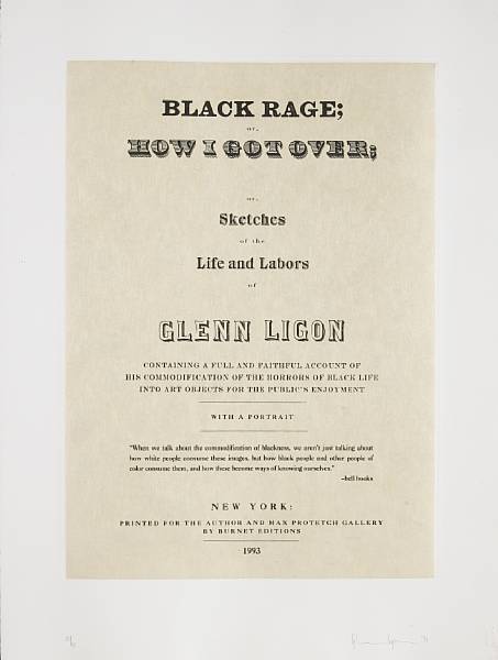 Appraisal: Glenn Ligon American born Narratives Disembark The complete portfolio comprising