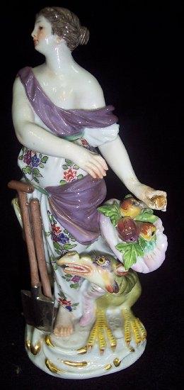 Appraisal: A late th Century Meissen figure of a lady with