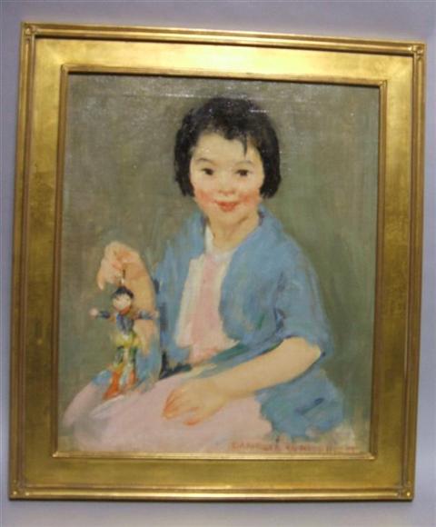 Appraisal: CAMELIA WHITEHURST AMERICAN - PORTRAIT OF A YOUNG GIRL Oil