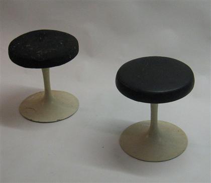 Appraisal: Eero Saarinen Finnish - Pair of Tulip stools part of