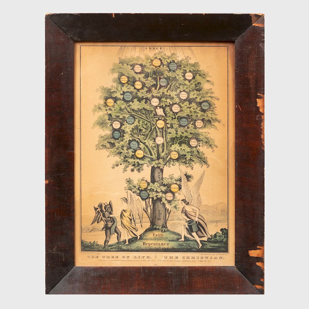 Appraisal: Nathaniel Currier Publisher The Tree of Life Lithograph in black