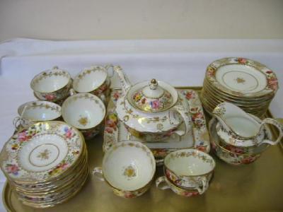 Appraisal: A RADFORD PORCELAIN PART TEA SERVICE for twelve settings including