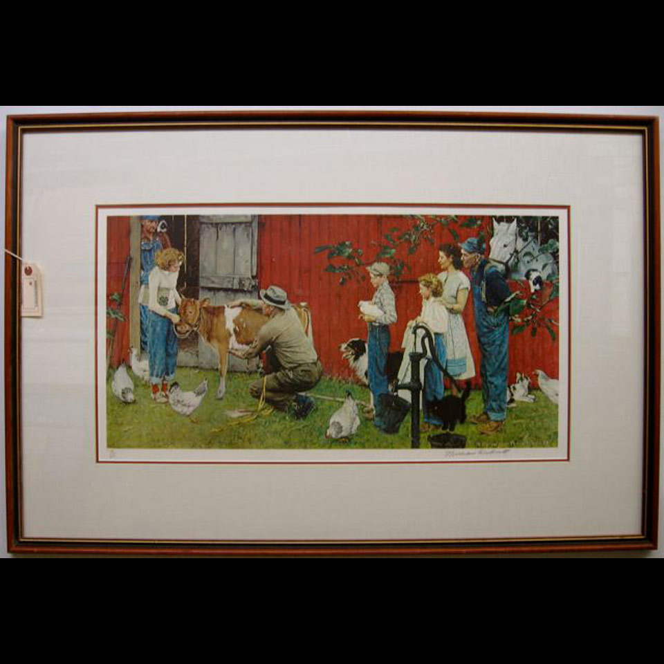 Appraisal: THE COUNTRY AGENT NORMAN PERVICAL ROCKWELL - AMERICAN COLOUR LITHOGRAPH