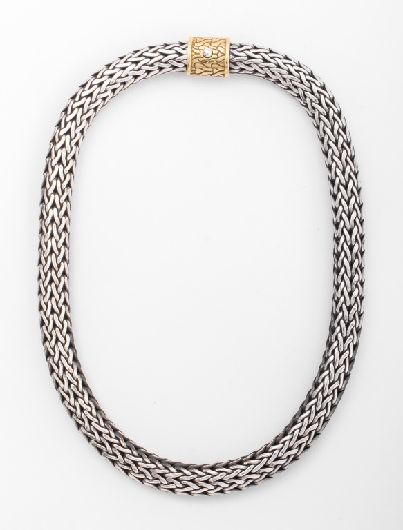 Appraisal: JOHN HARDY K STERLING WHEAT CHAIN NECKLACE John Hardy K