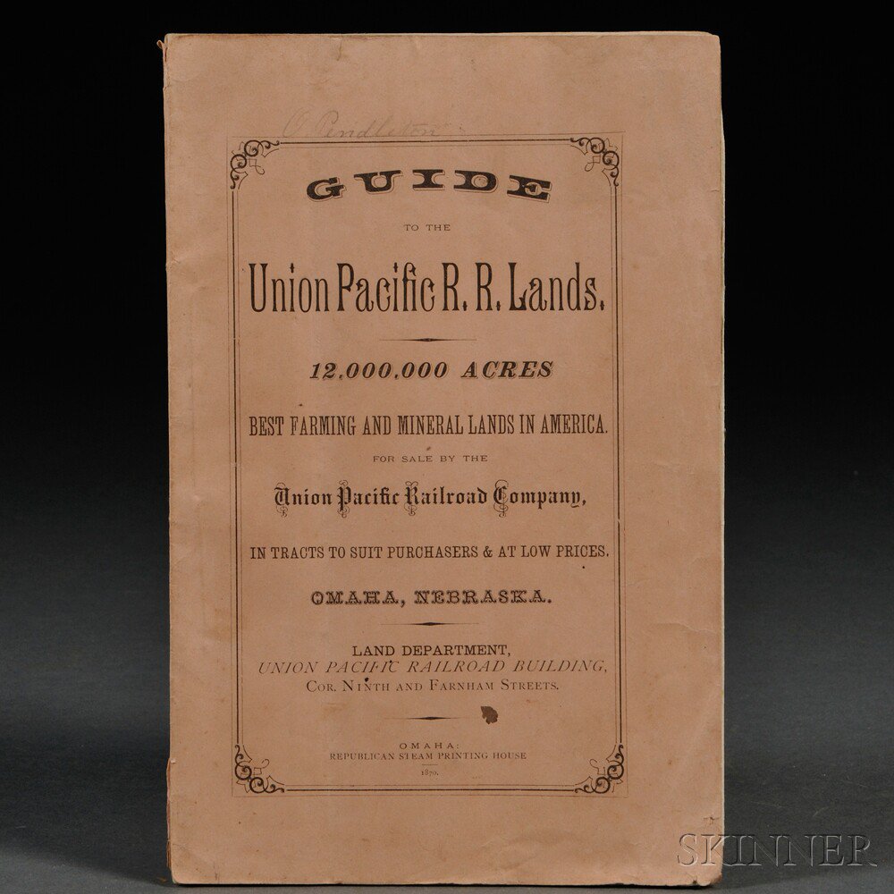 Appraisal: Guide to the Union Pacific R R Lands Acres Omaha