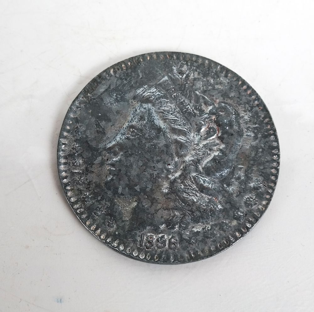 Appraisal: Liberty Head Dollar Babbitt Metal mm Sch Obverse with Head