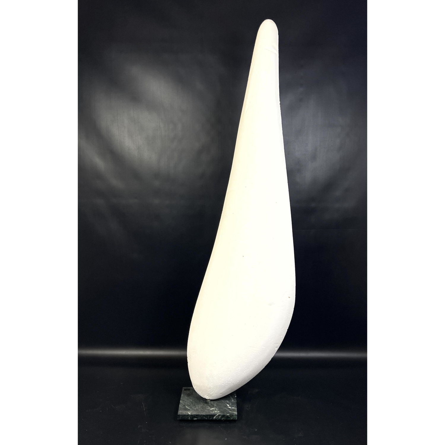 Appraisal: Abstract Modernist Carved Styrofoam Sculpture Stone base Dimensions H inches