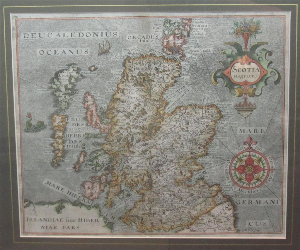 Appraisal: Scotland Kent framed maps Hole William - Mercator Gerard Scotia