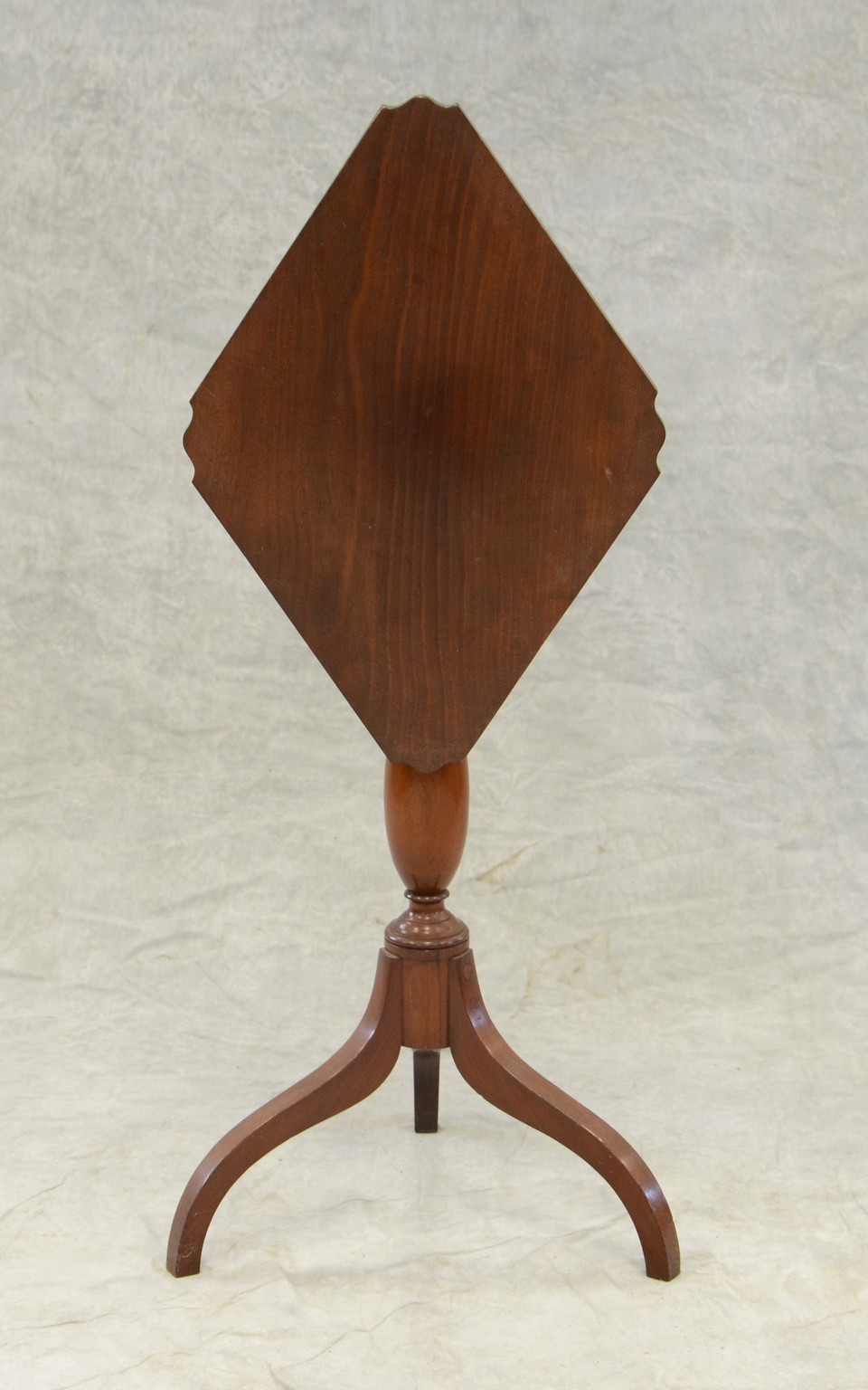 Appraisal: Mahogany Federal tilt top candle stand with diamond shaped top