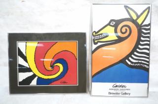 Appraisal: pc ALEXANDER CALDER Poster Print Spiral co pc ALEXANDER CALDER