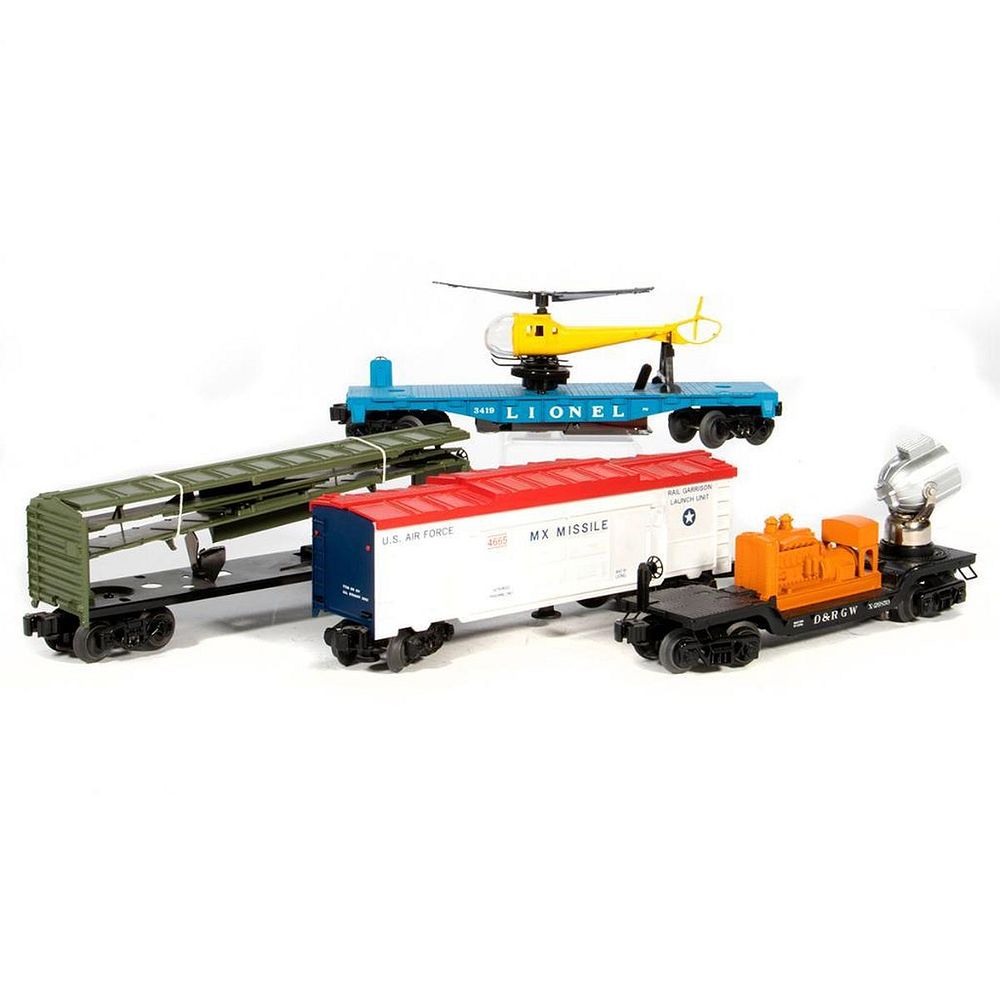 Appraisal: Lionel Freight Cars Helicopter Launched Flat Car with helicopter -