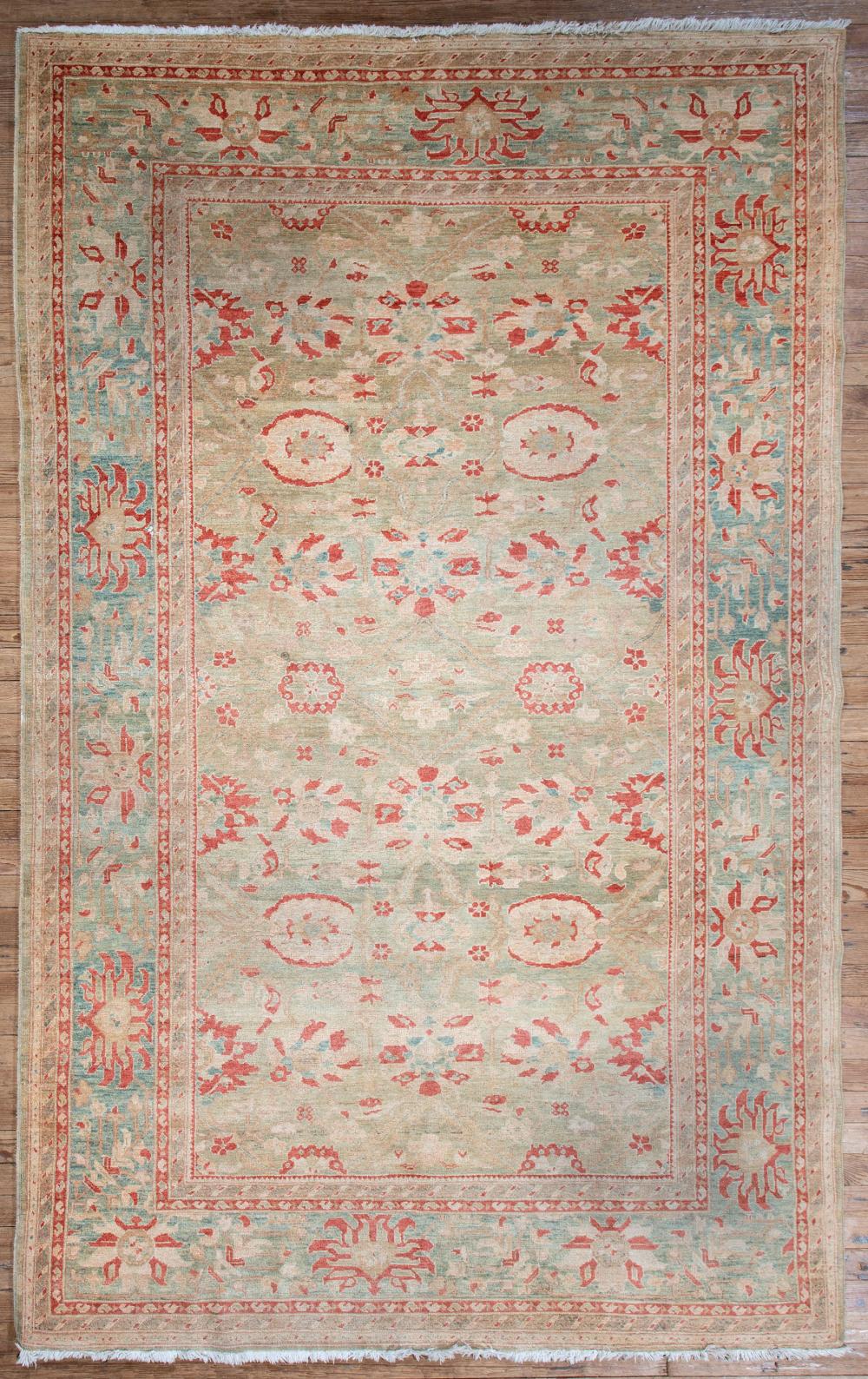 Appraisal: Persian Carpet pale blue and sand ground floral design ft