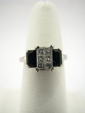 Appraisal: Lady's K white gold diamond ring with six invisible set