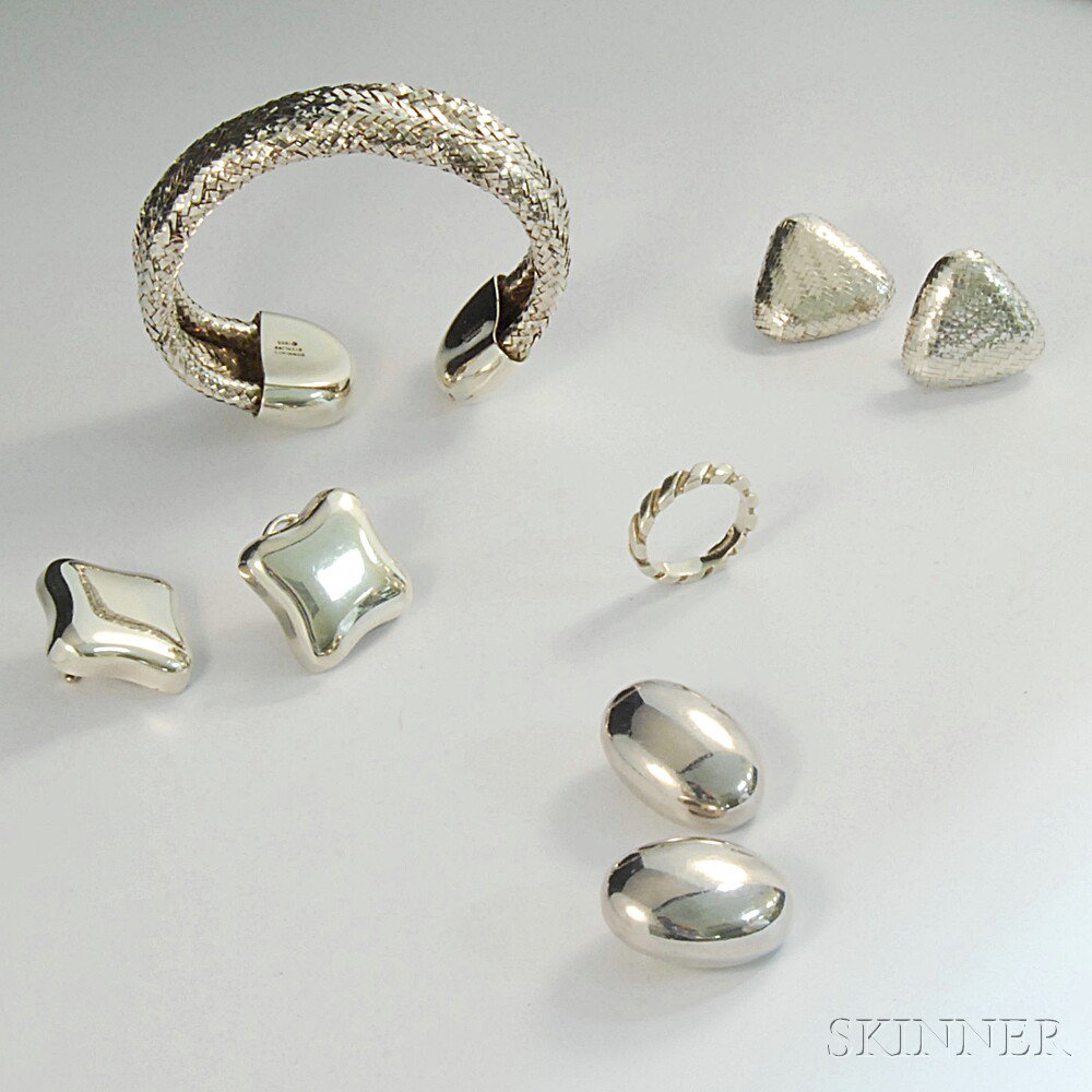 Appraisal: Small Group of Tiffany Co and Angela Cummings Sterling Silver