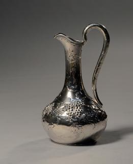 Appraisal: Coin silver ewer by Jones Ball Co Coin silver ewer