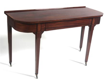 Appraisal: A George III mahogany and inlaid side table the top