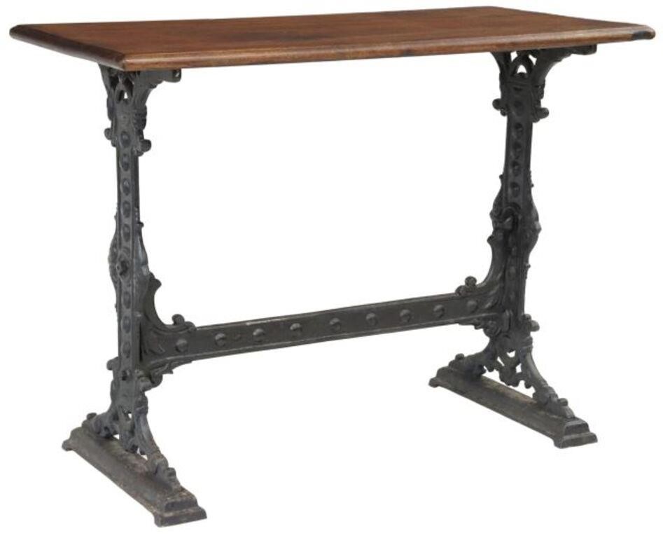 Appraisal: English pub table late th c rectangular mahogany top over