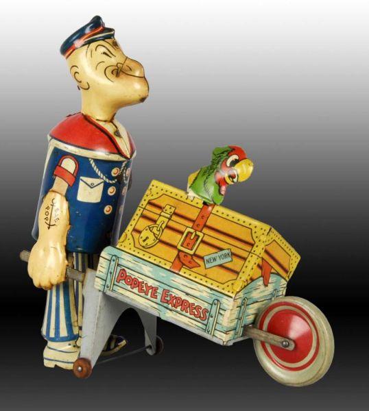 Appraisal: Marx Tin Wind-Up Popeye Express Toy Description Working Includes original