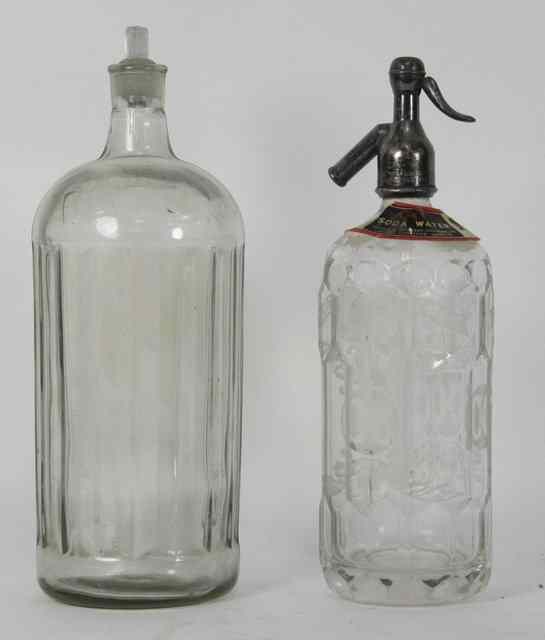 Appraisal: A fluted glass bottle labelled Poison and a C C