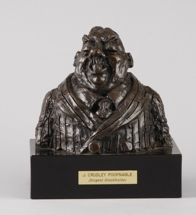 Appraisal: Portrait bust of J Crudely Poopnagle signed and numbered t