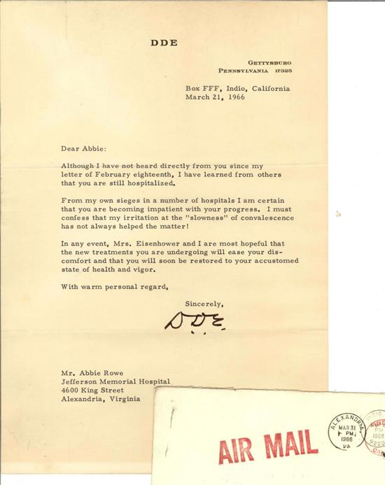 Appraisal: DWIGHT D EISENHOWER LSS each on DDE letterhead all to