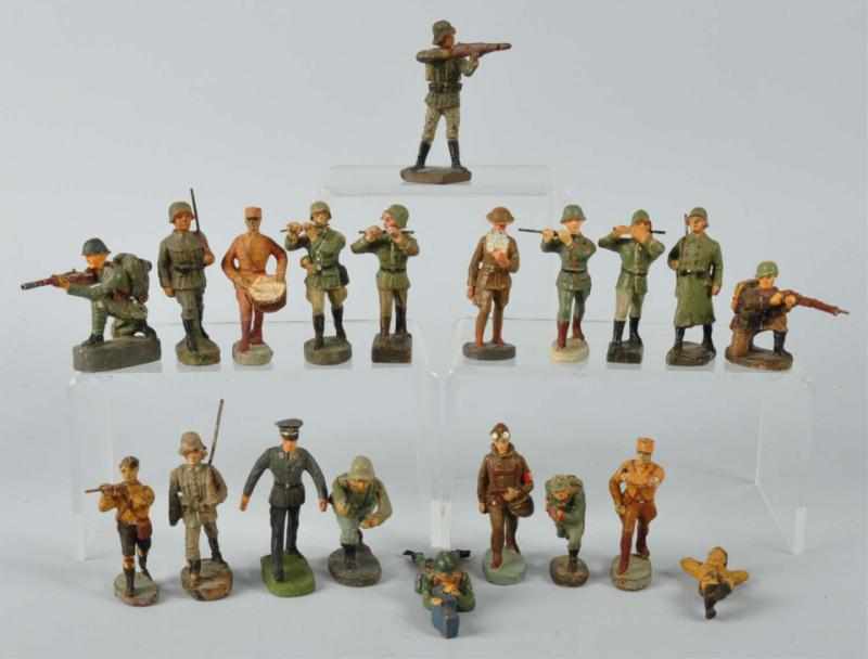 Appraisal: Lot of Elastolin German Toy Soldiers Description Circa s and