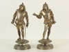 Appraisal: FIGURINES - Pair of silvered bronze figurines by Emile Guillemin