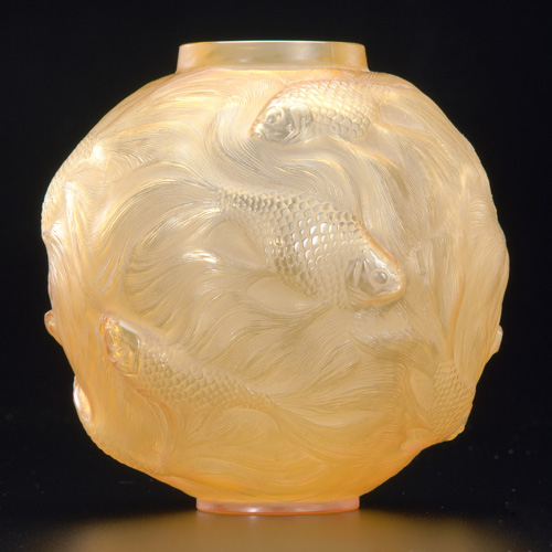 Appraisal: R LALIQUE Vase Formose cased opalescent yellow c M p