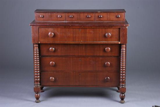 Appraisal: AMERICAN CLASSICAL MAHOGANY DRESSER early th century Three aligned drawers