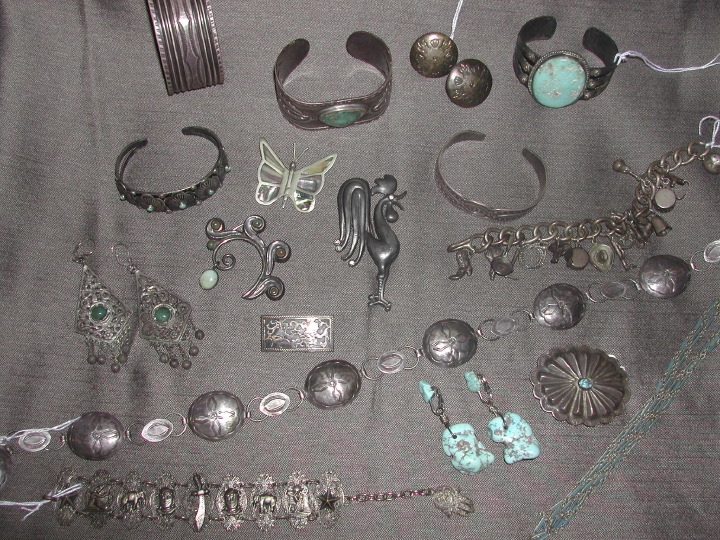 Appraisal: Seventeen-Piece Group of Vintage Mexican and Central American Silver Jewelry