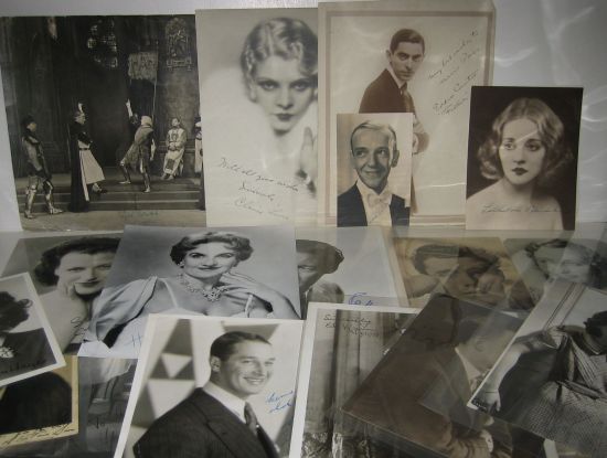 Appraisal: ACTORS Group of Photographs Signed or Signed and Inscribed by