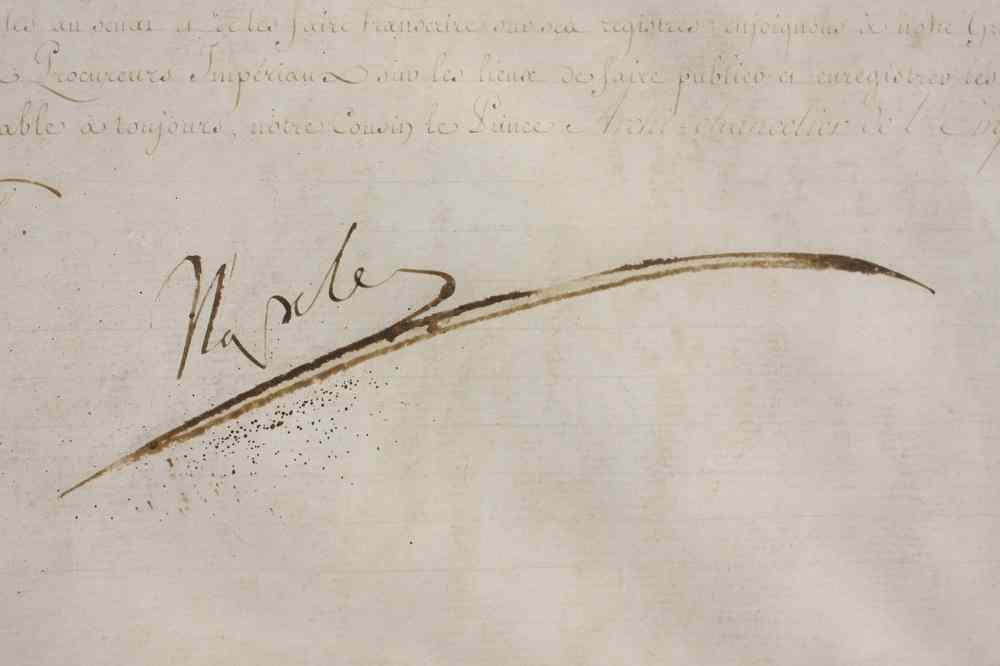 Appraisal: NAPOLEON SIGNED APPOINTMENT - Appointment of Duc de Carente as