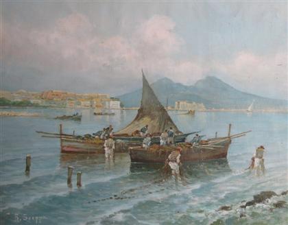 Appraisal: RAIMONDO SCOPPIA italian b FISHERMAN Signed bottom left oil on