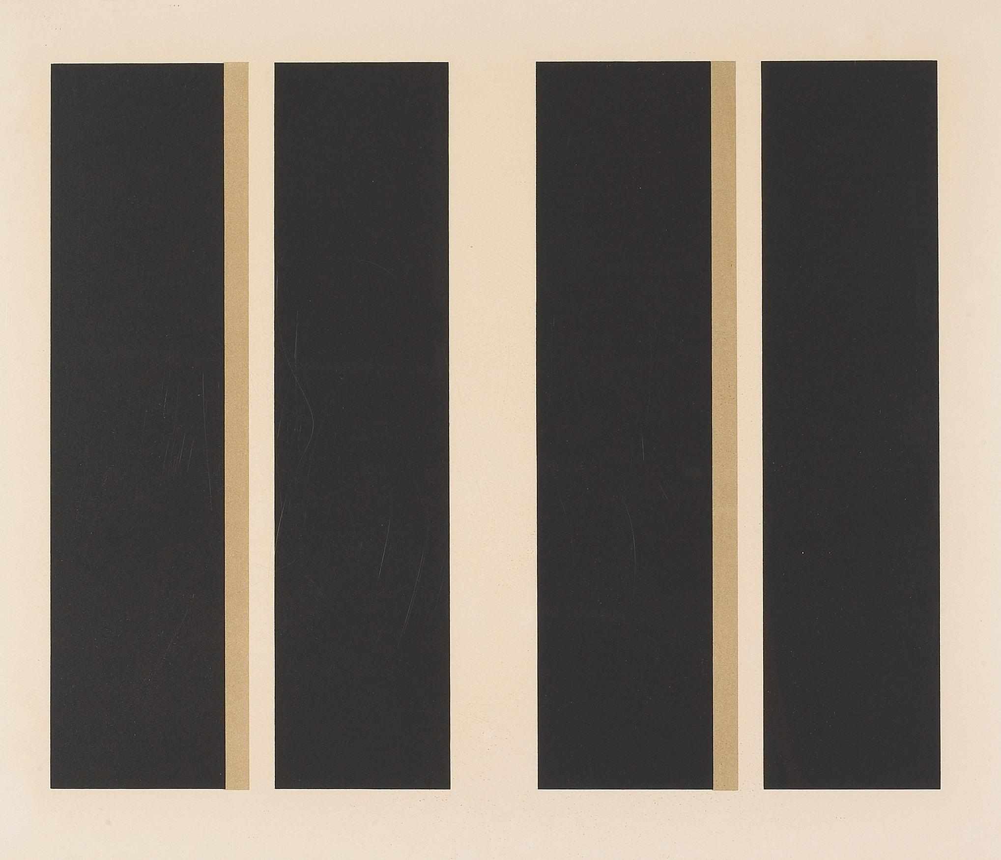 Appraisal: John McLaughlin American - Untitled Vertical Lines T Lithograph in